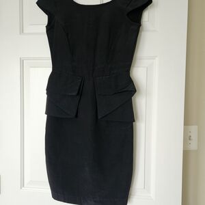 River Island Black Mini Peplum Dress - XS